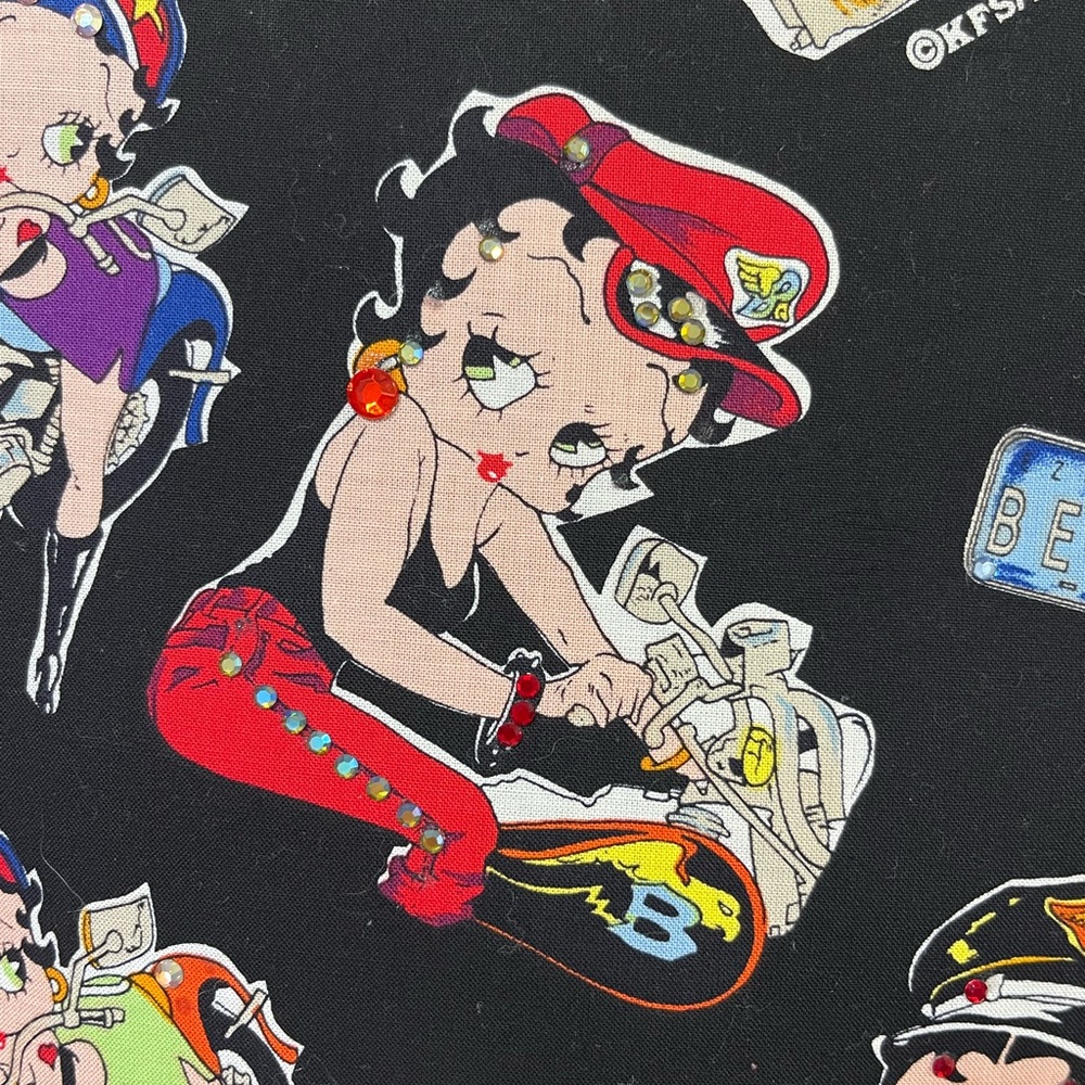 Vintage Betty Boop hand bag with rhinestone accents - Picture 6 of 8